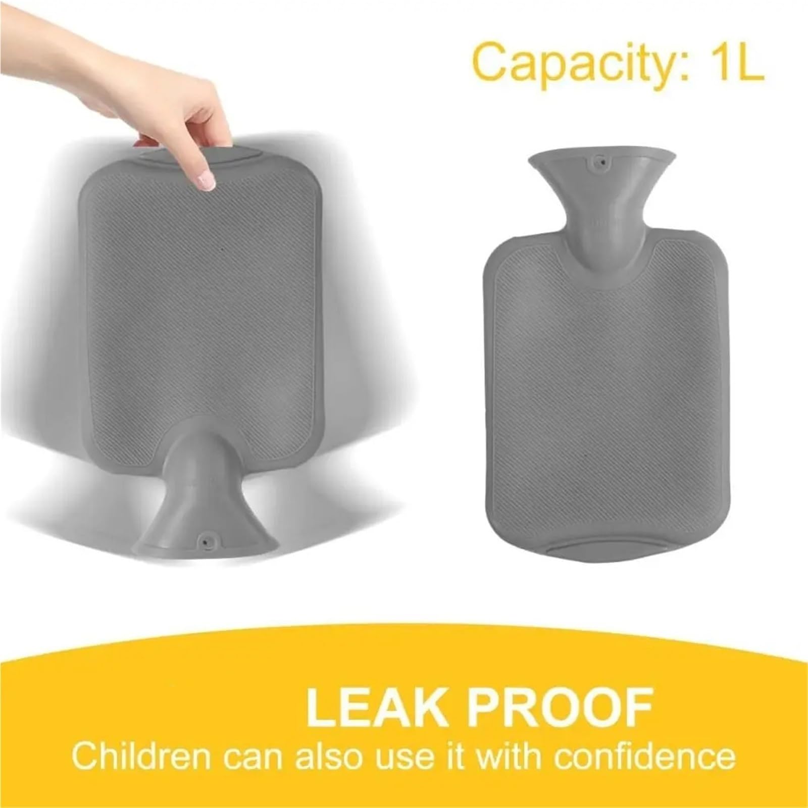 Bottiglia di Acqua Calda con Coperchio, 2 Pezzi Borsa for Acqua Calda Portatile in PVC, Morbida, scaldamani, coprivita in Peluche, Cintura riscaldante(Roze)