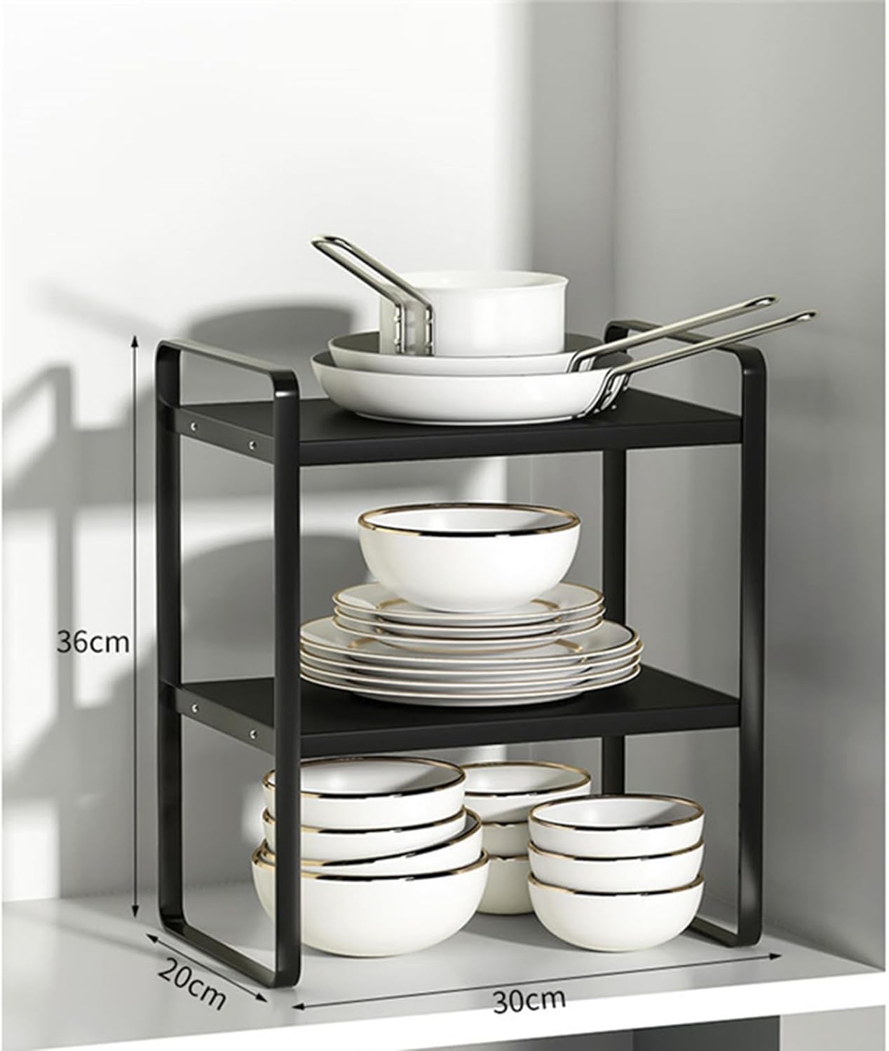 [YXSNG] シンク上キッチン収納ラック ホワイト ブラック 40*20*18 収納 キッチンラック キッチン収納 キッチンシェル