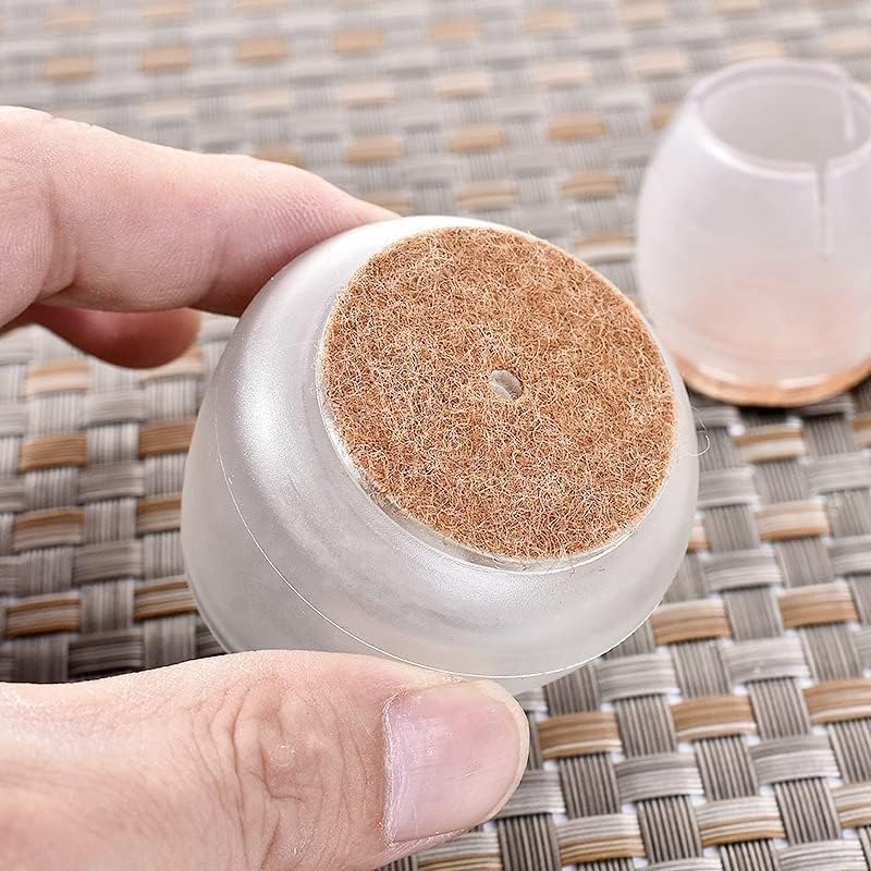 Furniture Legs Caps Feet Pads- 16pcs Transparent Silicone Chair Leg Furniture Table Covers Floor Protector Glides Feet Cap (Color : 16Pcs Size M)