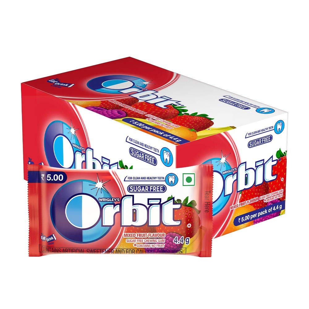 Orbit Mixed Fruit Chewing Gum, 64 X 281 g