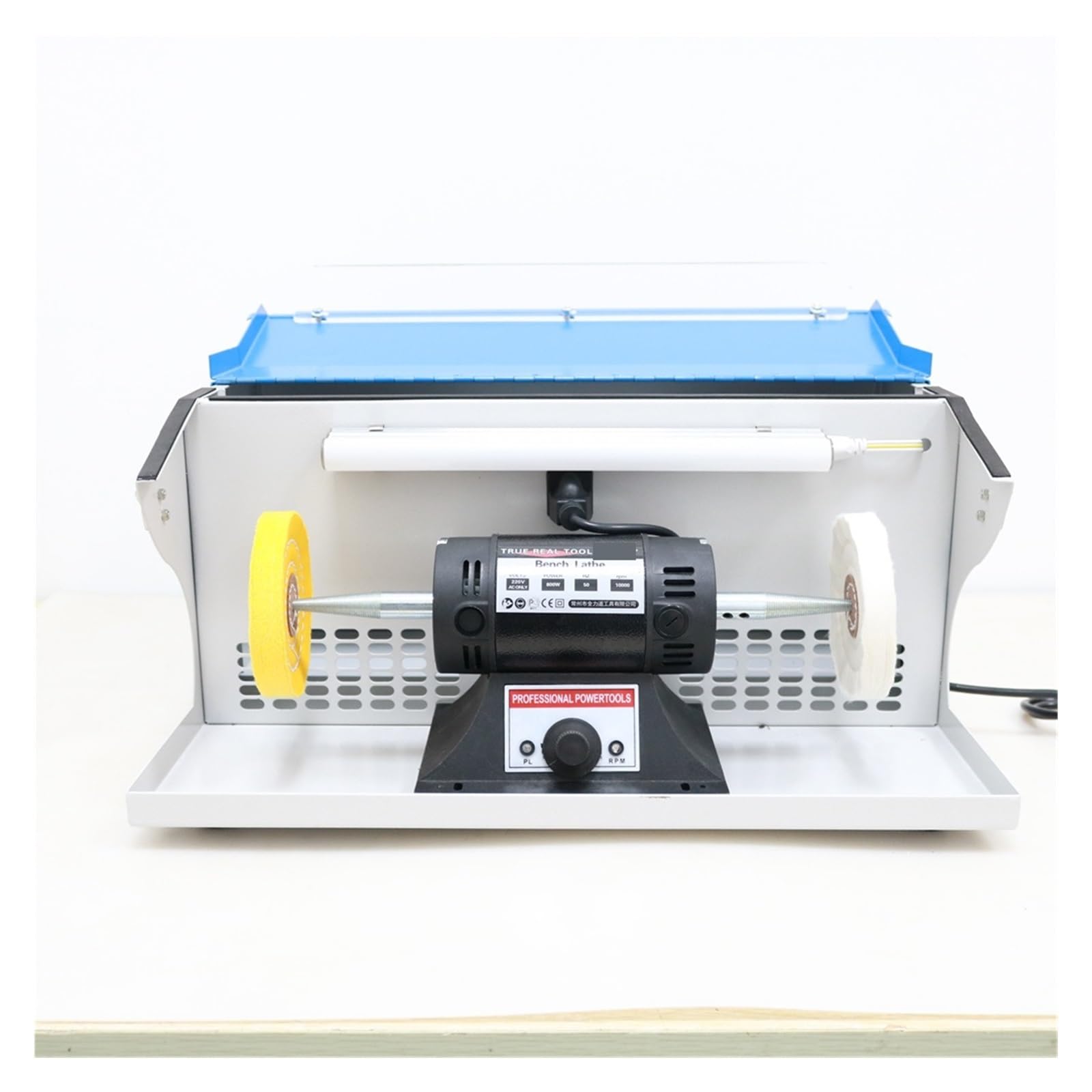 800W Polishing Machine with Dust Collector Polishing Grinding Motor Bench Grinder Polisher Jewelry Polisher Machine