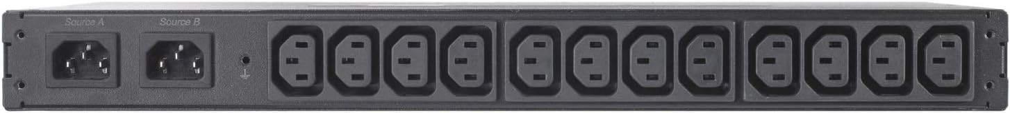 APC Rack ATS, Rack-Mount Transfer Switch 208V/12A, (12) C13 Outlets, (AP4433A)
