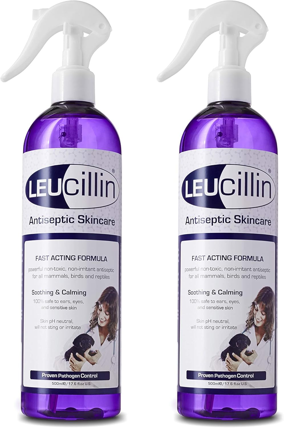 Leucillin Natural Antiseptic Spray, 2 x 500ml