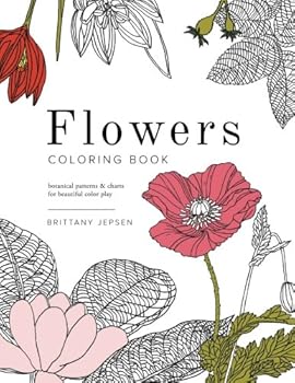 Paperback Flowers Coloring Book: Botanical Patterns and Charts for Beautiful Color Play Book
