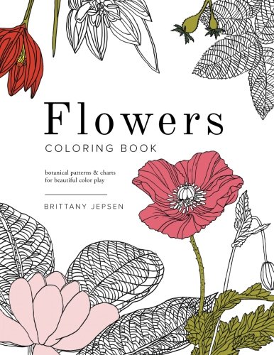 Flowers Coloring Book: Botanical Patterns and Charts for Beautiful Color Play