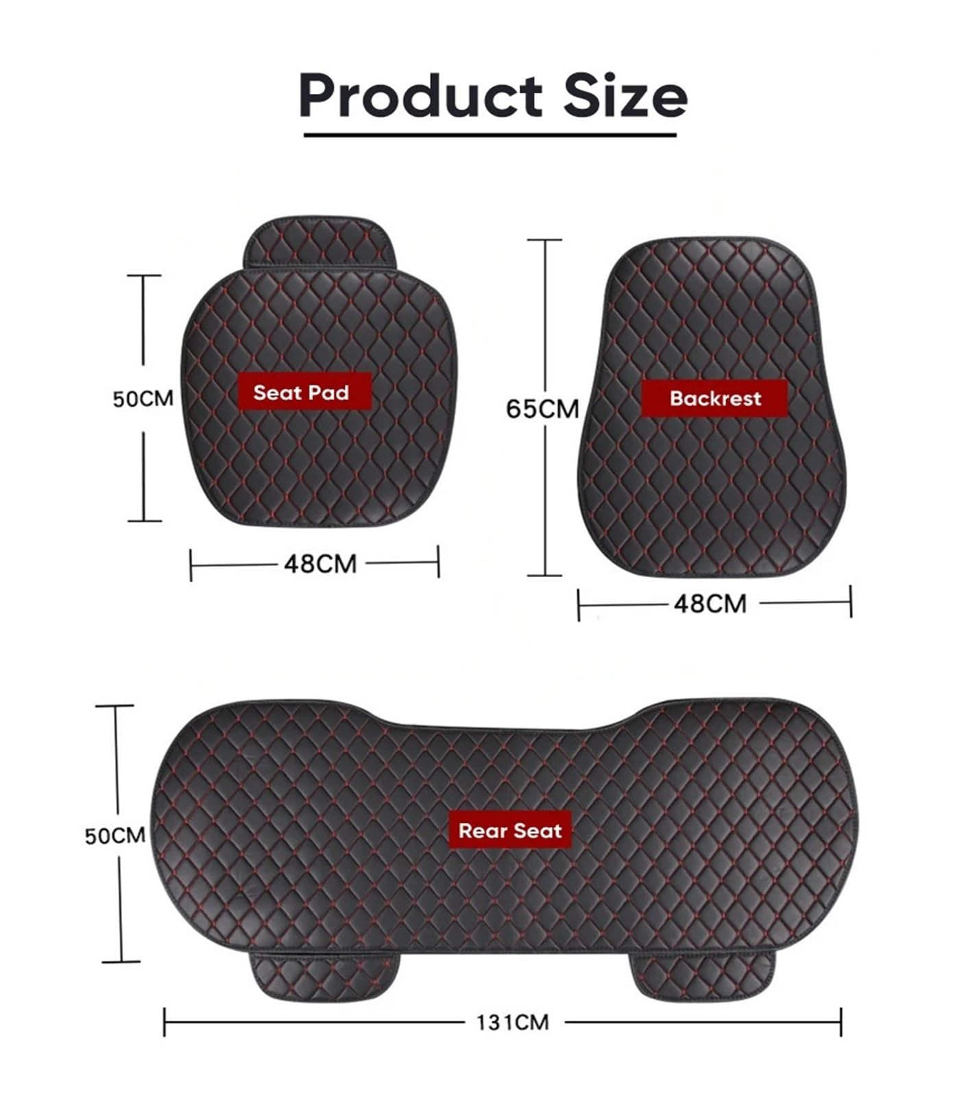 Cubre Universal Fundas Asiento Coche Cuero PU Juego Completo Cojín Antideslizante, Protector Trasero, Almohadilla Impermeable Universal