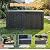 ATMELT Outdoor Storage Box, 90 Gallon Resin Deck Box, Lockable Indoor Outdoor Waterproof Storage Bins With Bottom Wheels for Patio Cushions, Gardening Tools, Black