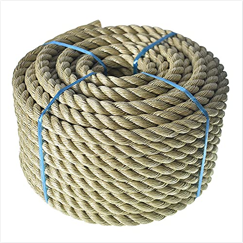 100 feet Twisted ProManila - UnManila Rope, Three Strand Twisted Rope with 3/4 Inch Diameter for Decor, Crafts, Sporting, and Landscaping