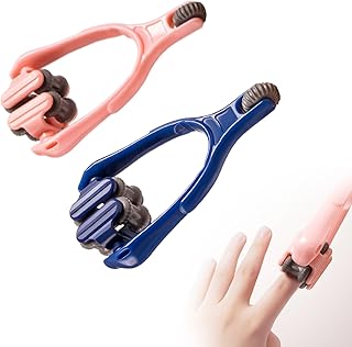 2Pcs Finger Massager Roller Tool, Dual-Sided Hand Massager with Soft Rubber & ABS, Joint Circulation Massager for Arthritis Discomfort, Stiffness Relief, and Carpal Tunnel Support