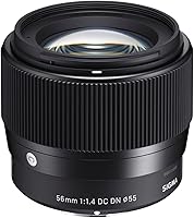 Vista 1 de Sigma 56mm for E-Mount (Sony) Fixed Prime Camera Lens, Black (351965)