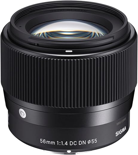 Sigma 56Mm F/1.4 Dc Dn Contemporary Lens for E-Mount Mirrorless Cameras (Aps-C Format, Black)