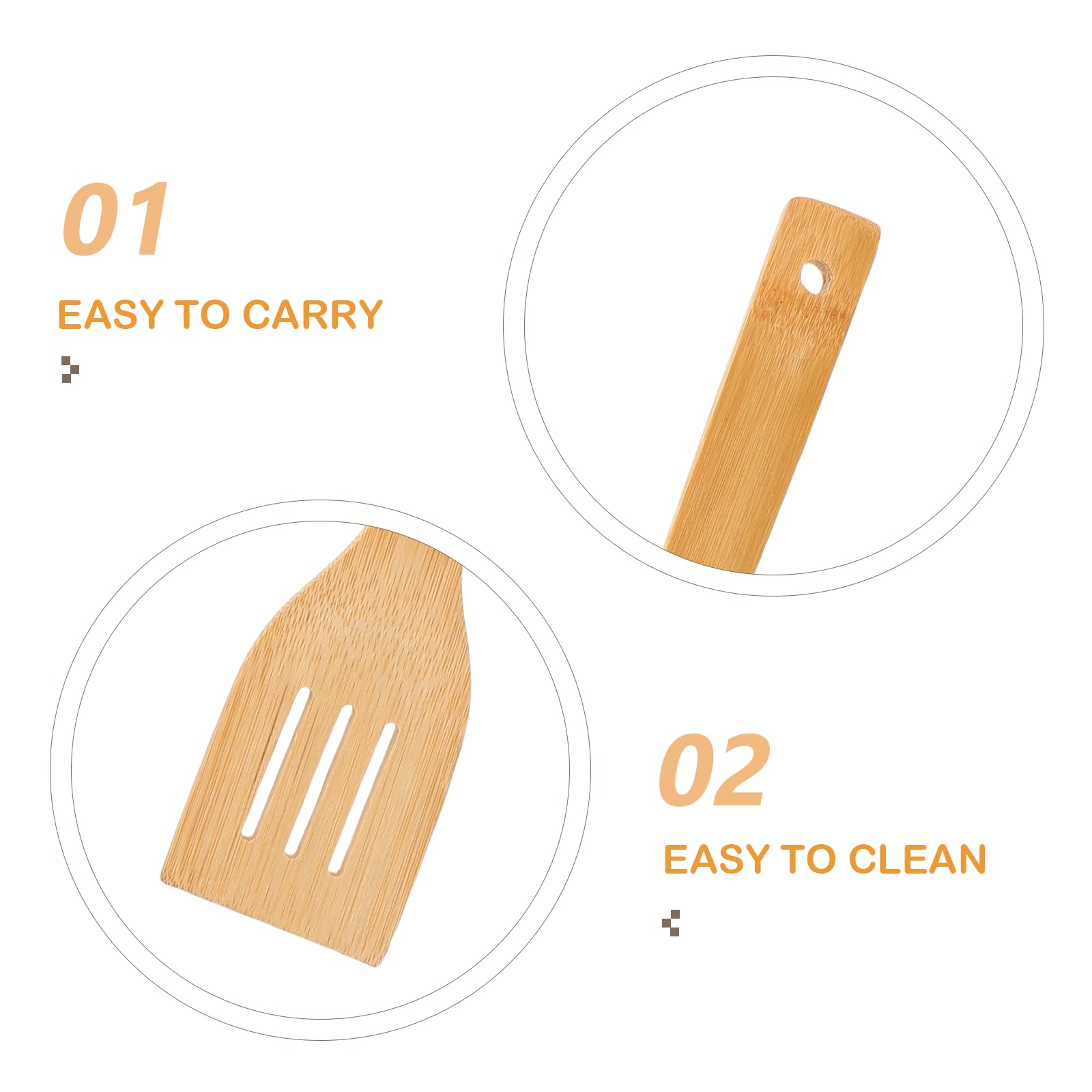 LIFKOME Juego de 15 de cocina de : antiadherente y cuchara ranurada con mango largo.