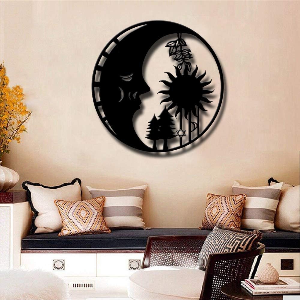One-Day Sale: Up to 70% Off Artmyharbor Sun and Moon Metal Wall Art for Indoor Outdoor Decor Pine Tree Wall Decor Decorative Wall Plaque Metal Sculptures Home Kitchen Garden art Best Deal Product Artmyharbor Sun and Moon Metal Wall Art for Indoor Outdoor Decor Pine Tree Wall Decor Decorative Wall Plaque Metal Sculptures Home Kitchen Garden art