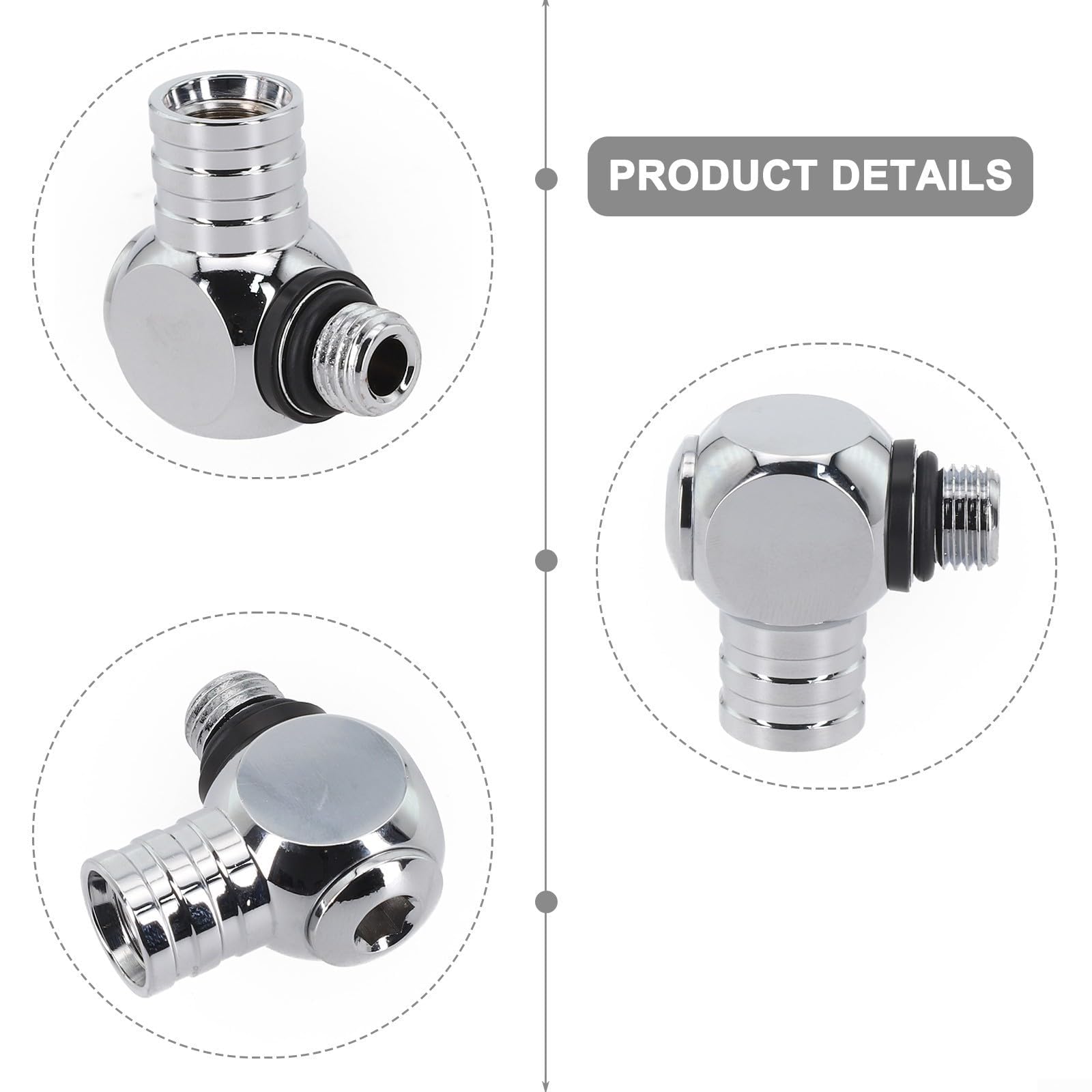 Scuba Diving Swivel Adapter mit für 360 Grad Drehung für 1. Stufe LP und für Ports, Messing Material für Schlauchbewegung (Adapter)