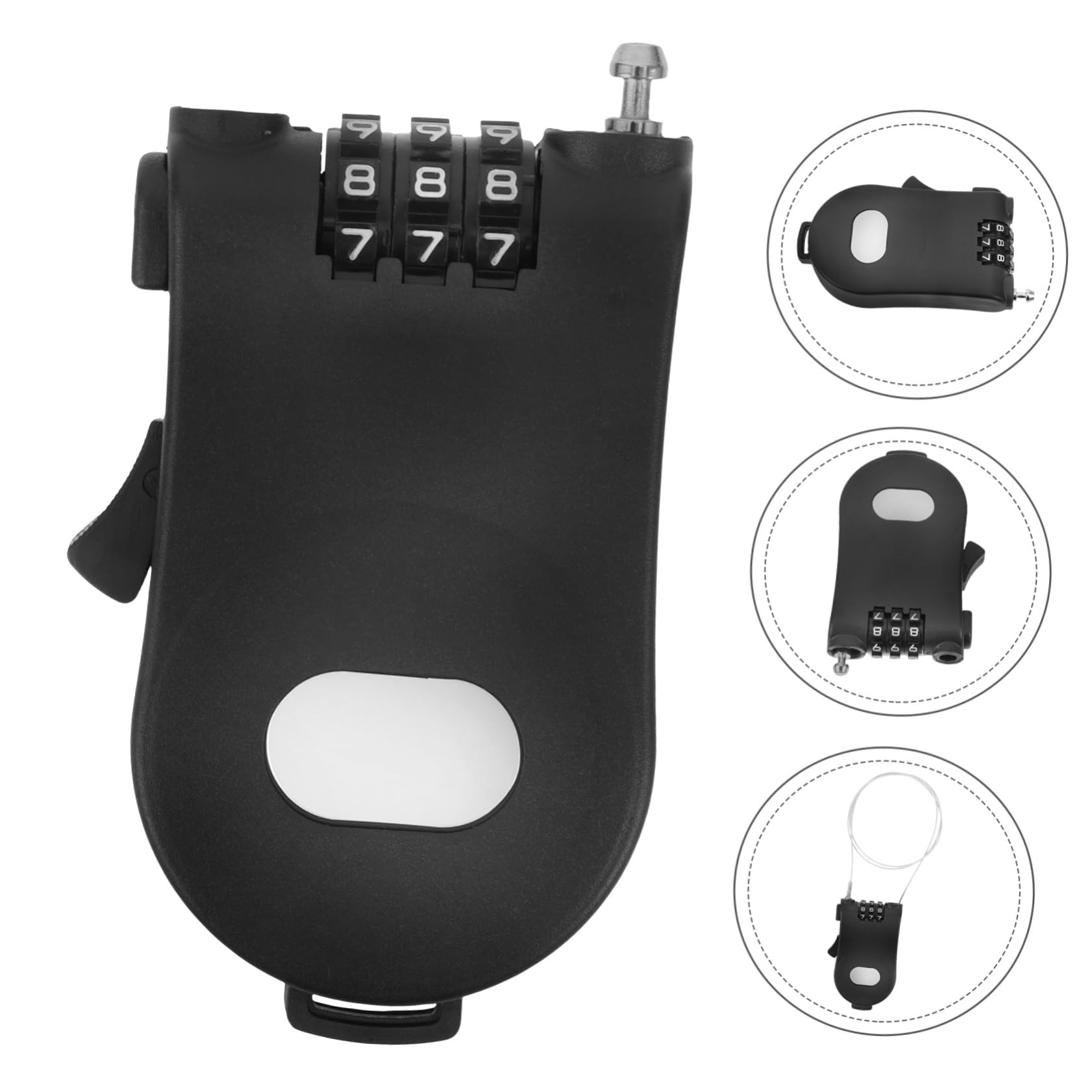 HANABASS 5pièces Cadenas De Sécurité Pour Snowboard Et Vélo Verrou Rétractable Vol Pour Équipements Hiver Et Trolleys Compact Et