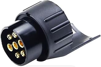 MultiAccesorios Adaptador de Enchufe para Remolque de 7 a 13 Pines 12 V, Conector Eléctrico Impermeable Compatible con Coche, Camión, Caravana, Portabicicletas y Luces de Remolque
