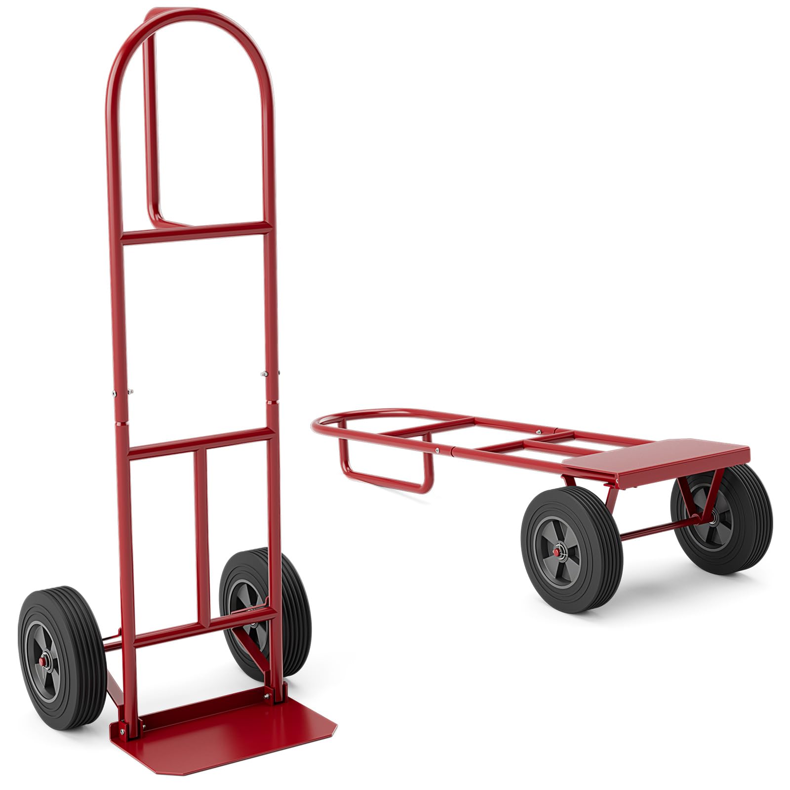 OTQEFTN P-Handle Hand Truck, High Back Sack Barrow with 10