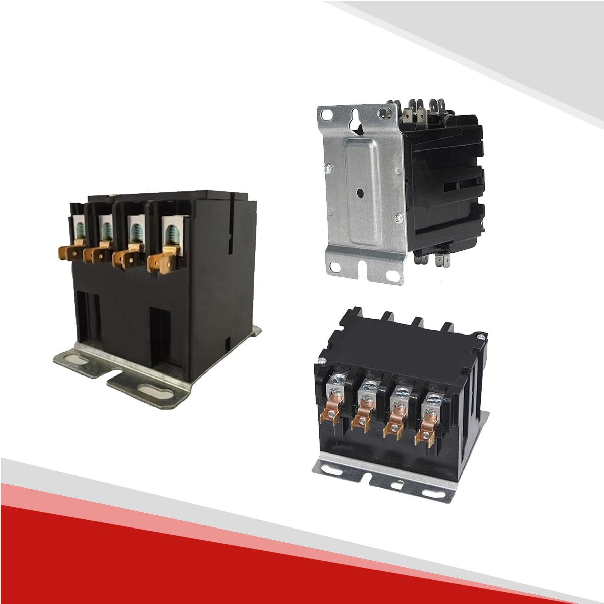 ATO 4 Pole HVAC Motor Contactor Definite Purpose Contactor Replacement Relays Heat Pump Air Conditioner Refrigeration Systems 25A 110V/120V Coil Contactor