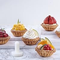 Vista 9 de Hemoton Tarta de plástico para tartas de pastelería, tarta de pastelería, herramienta de cocina para moldear mini tarta de huevo, tartas de queso