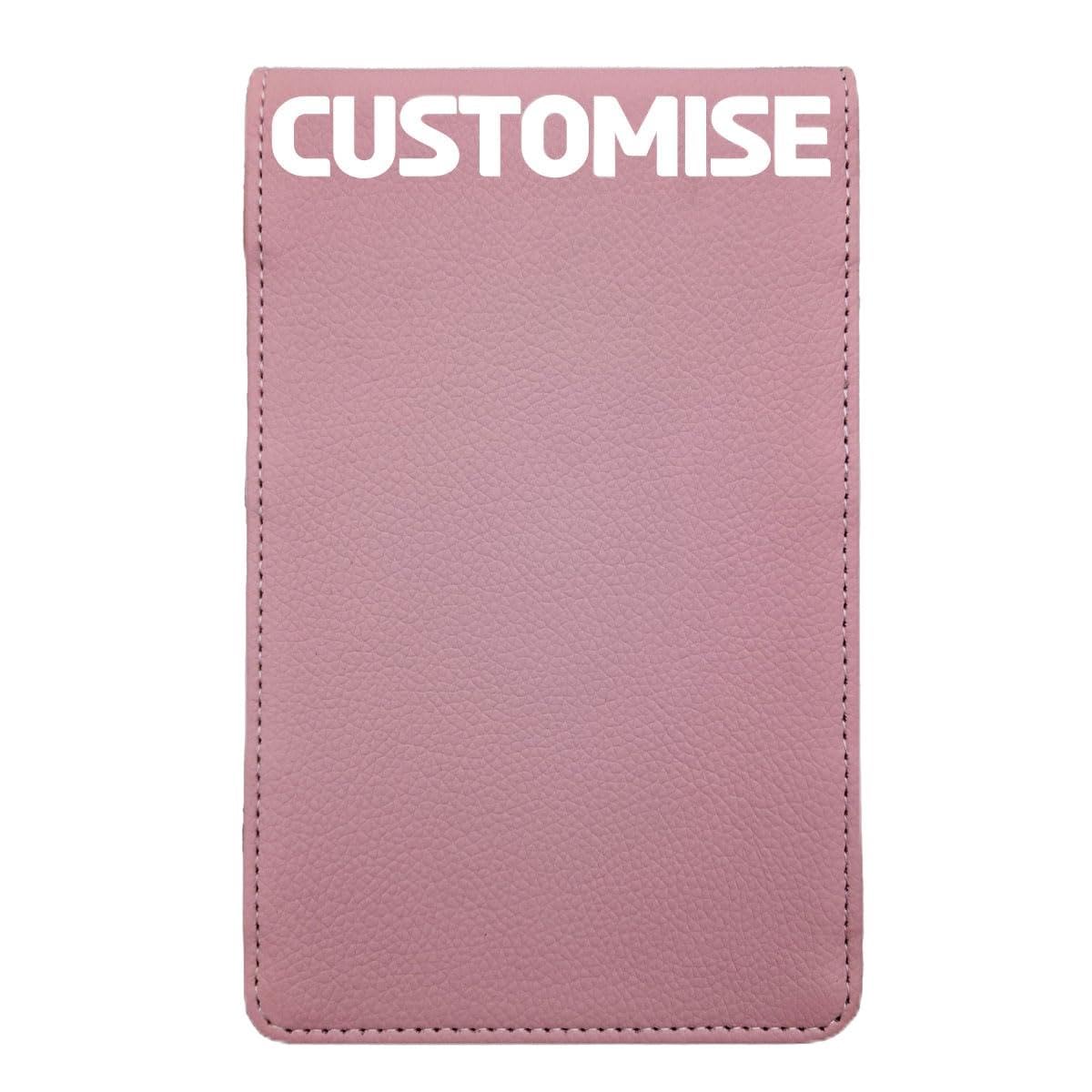 Ace Customs Personalised Golf Scorecard Holder & Yardage Book (Pink)
