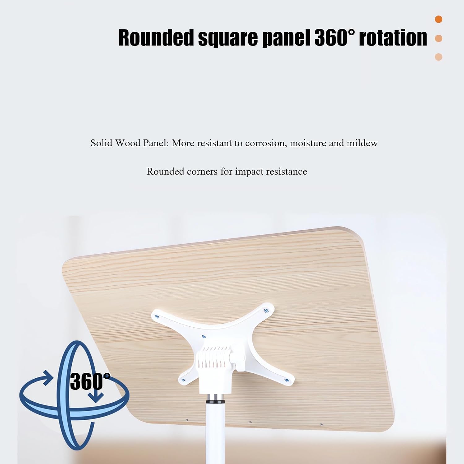 Rolling Book Stand with Wheels, Height Adjustable Floor Reading Stand for Books, 360° Swivel Tilt Wood Panel Music Stand, Hands-Free Telescoping Book Stand 19-57 in Tall