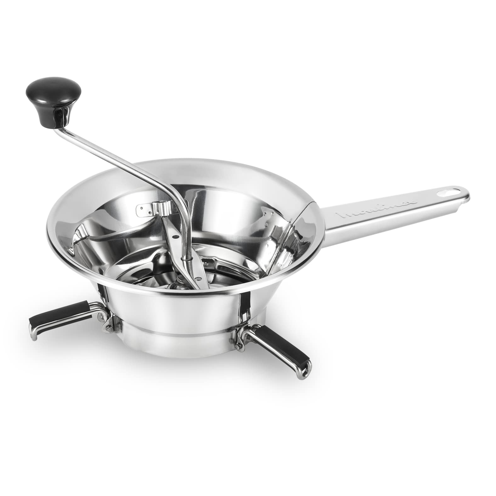 Moulinex A45306 Petit Ménager Moulin Légumes N°2 en Inox 24 cm, fabriqué en France, Noir