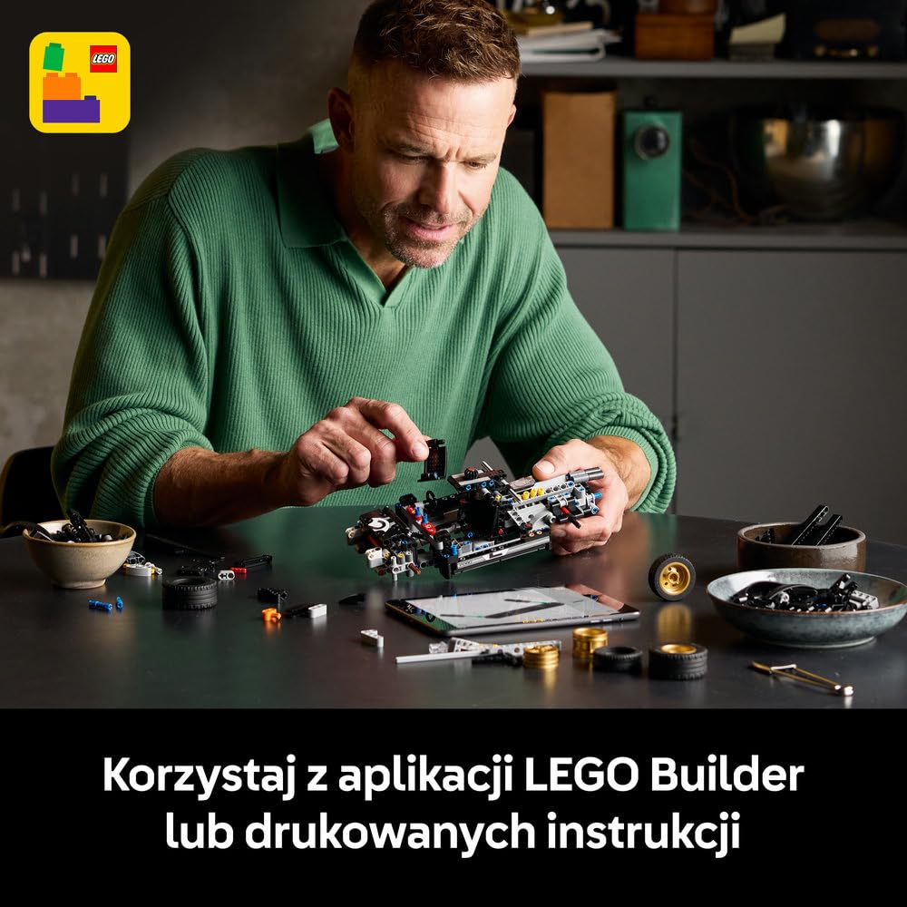 LEGO Technic Samochód wyścigowy 1966 Ford GT40 MKII 42223 | Model samochodu, klocki konstrukcyjne Technic dla dorosłych, prezent dla fana motoryzacji, 793 elementy