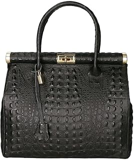 Borsa a Mano Donna in Pelle Made in Italy 32x26x14 Cm
