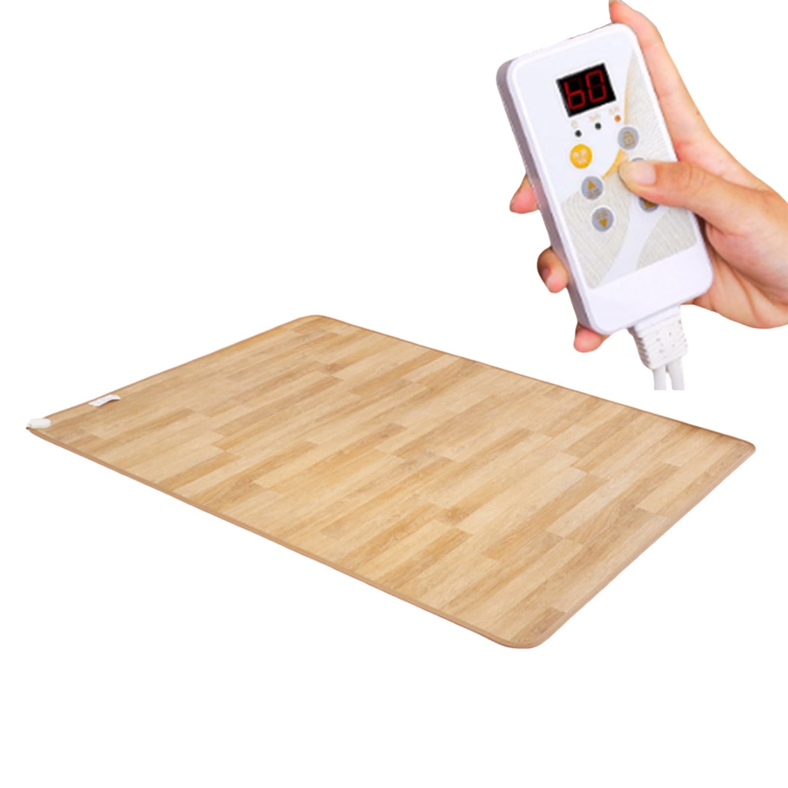 Tappeto riscaldato elettrico di grandi dimensioni, con temperatura e timer regolabili, tappetino riscaldante per animali domestici, tappetino riscaldante per yoga, soggiorno(B,50x80cm)