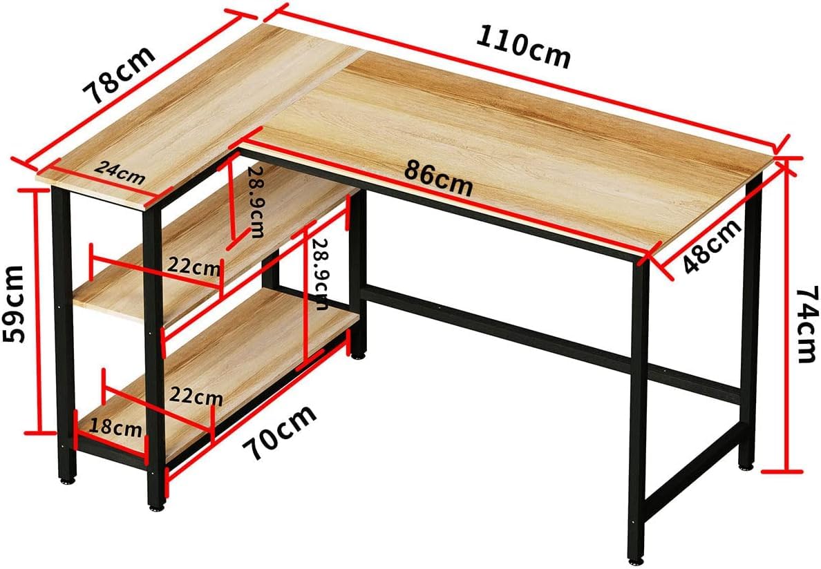 Amazon | L字デスク ゲーミングデスク 机 PCデスク 幅110cm