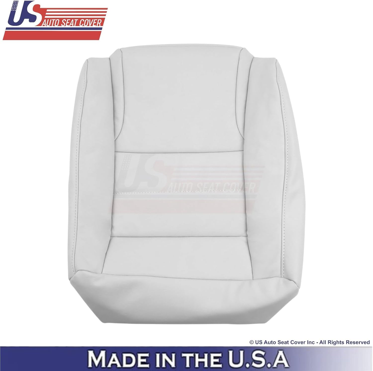US Auto Seat Cover 1998 fits Ford Mustang Genuine Leather Front Replacement Covers Ox fits Ford White