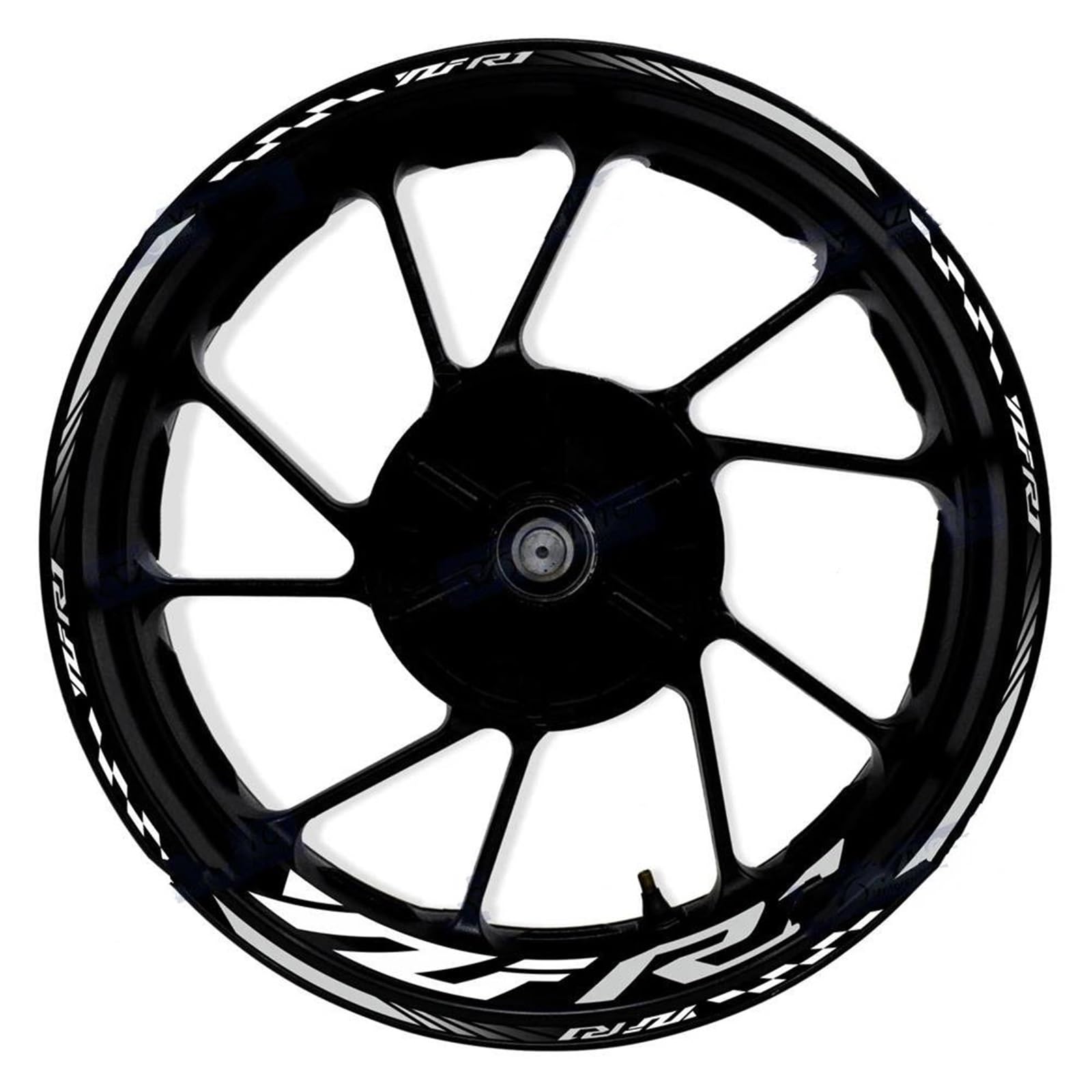Motorcycle for Yamaha YZF R1 17 Inch Front and Rear Rims Decals Wheel Hub Decorate Stickers(Color14)