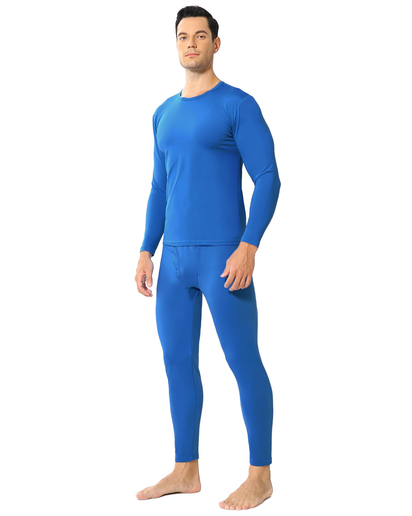 ViCherub Sous-vêtements thermiques pour homme avec doublure en polaire - Couche de base pour temps froid - Haut et bas