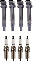 Vista 4 de Kit de Bobina de Encendido y Bujía de TRQ 8 Piezas Bujías de Iridio Compatibles con Toyota Tacoma 2005-2014 4Runner 2010 Tacoma 2015-2021