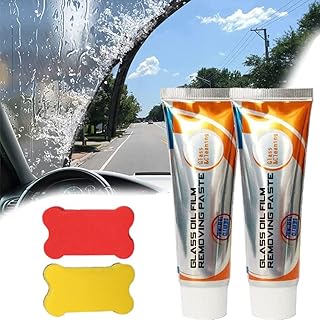 LIYHAN Glass Oil Film Removing Paste, 50g Automotive Windshield Cleaner, Cars Stripper Water Spot Remover, Car Window Repe...