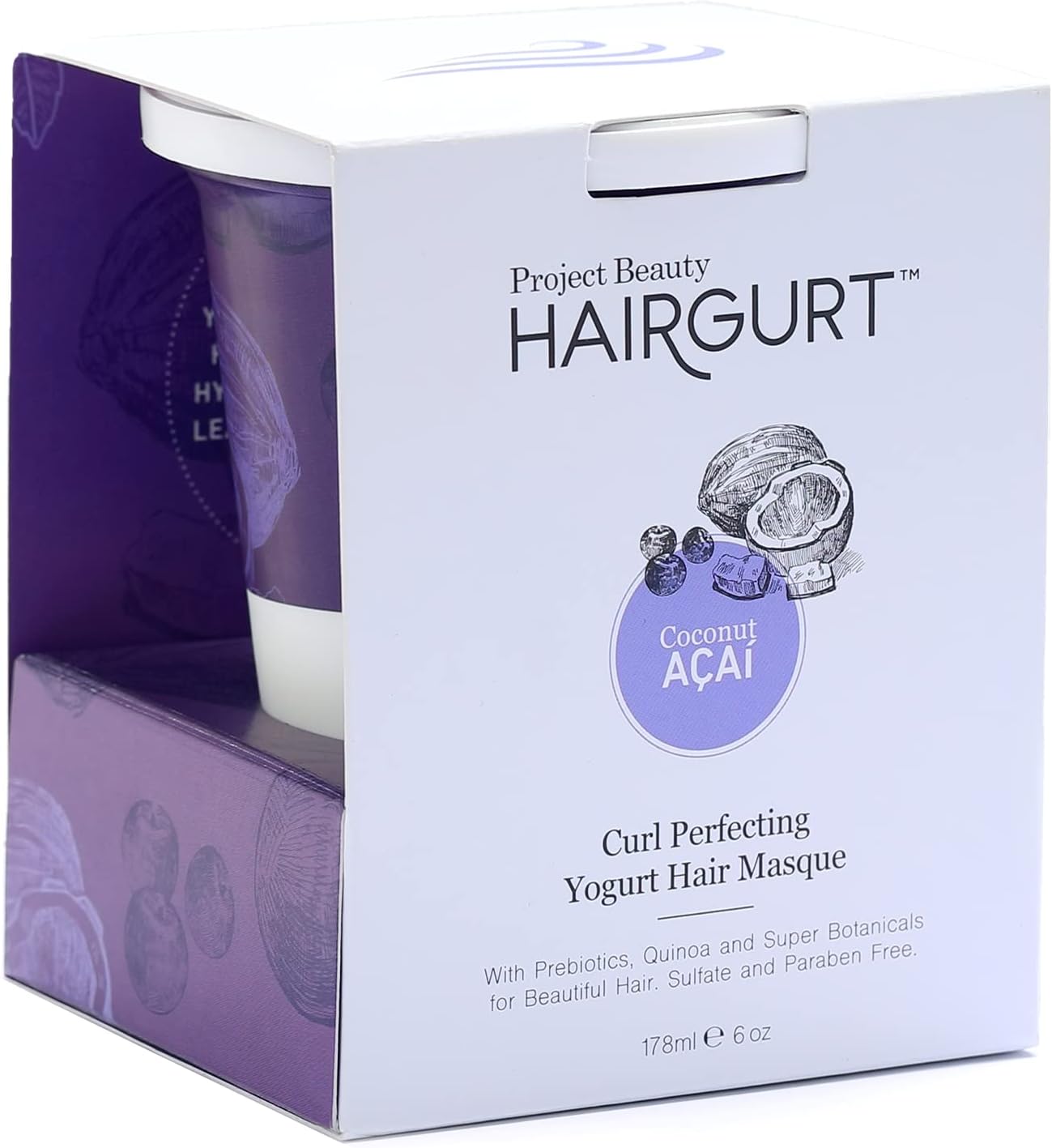 Hairgurt - Curl Perfecting Yogurt Hair Masque Coconut Acai - 6 fl. oz.