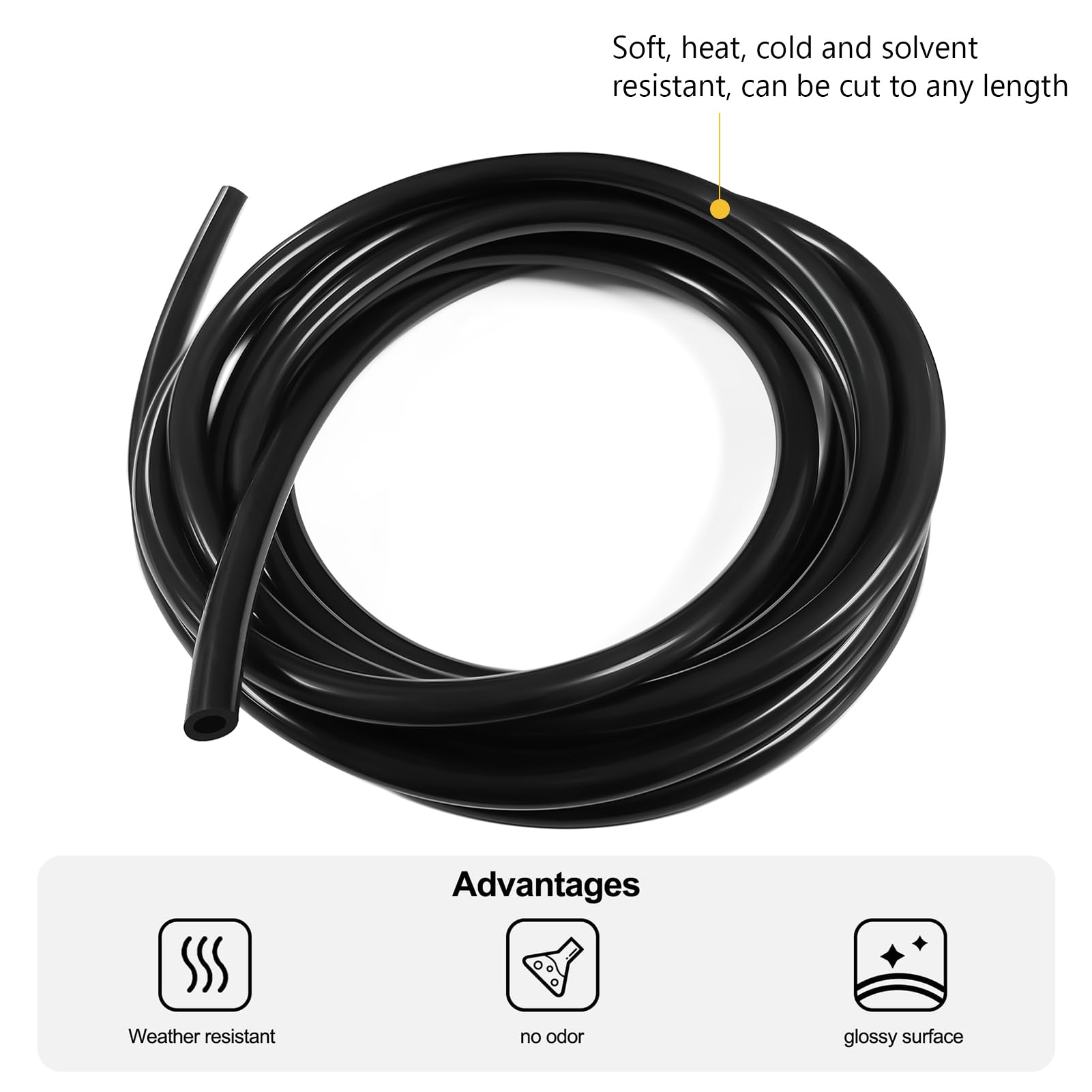 Tubo Silicone Per Auto - 4x8 Mm, 3 Metri, Per Vuoto, Motore, Turbo, Resistente Al Calore