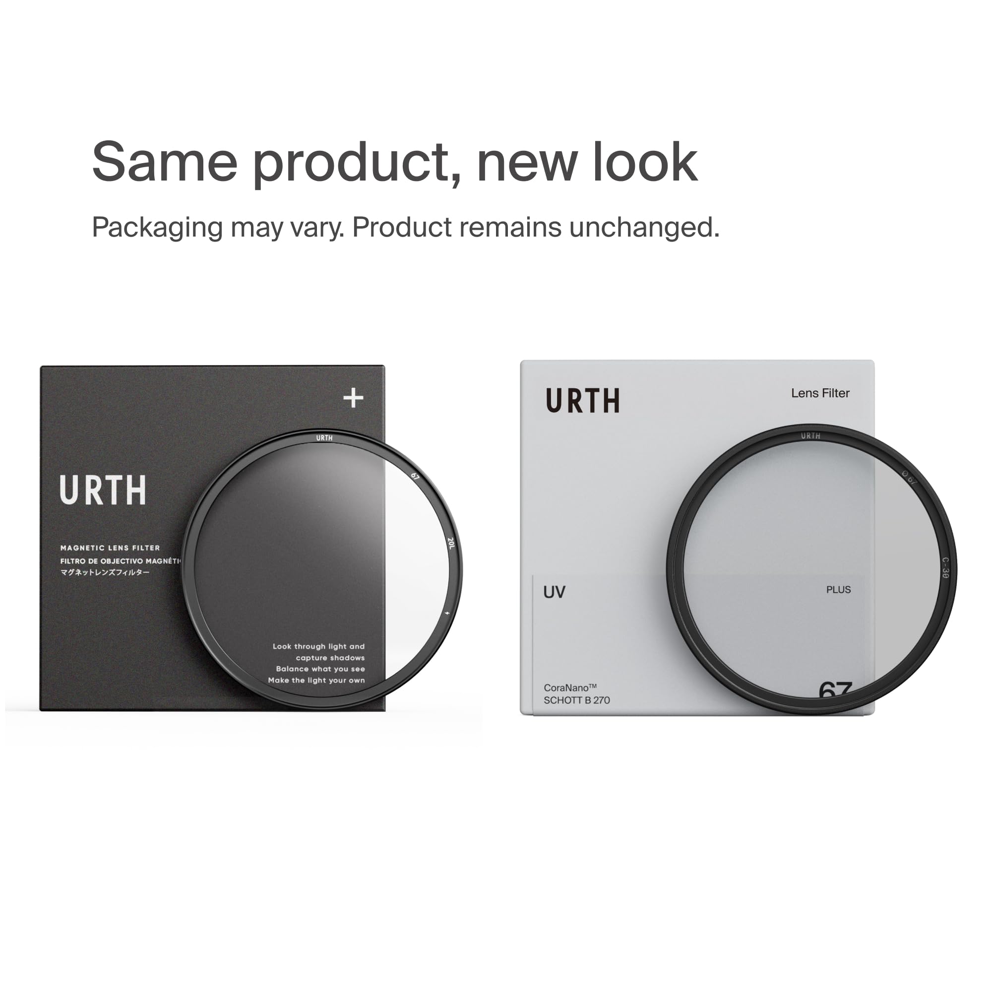 Urth 82 mm Filtro UV Magnético (Plus) – Vidrio HD con Nano-Recubrimiento de 30 Capas, Transmisión de Luz de Alta Fidelidad, Resistente al Agua