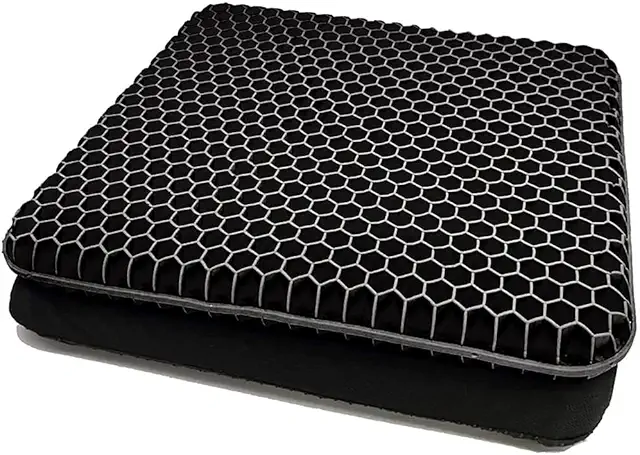 Coussin Anti Escarre en Gel Respirant - Housse Antidérapante pour Bureau/Voiture/Maison