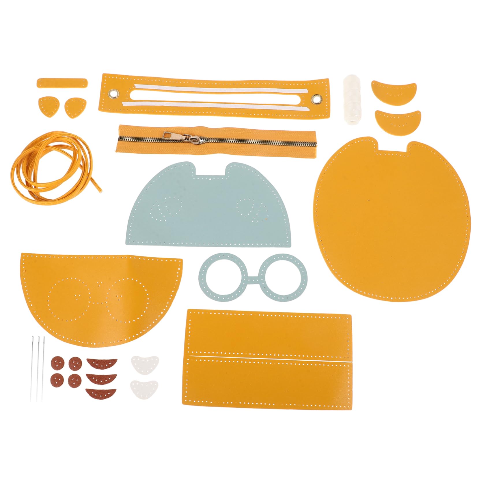 PERSELOSO 1Set DIY Sewing Kit Complete PU Bag Making Supplies for Adults Craft Your Own Cute Cartoon Shoulder Bag for Parent Interaction Creative Activities