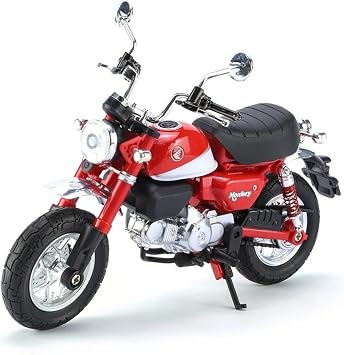 SHAYANZI Mini Simulation Motorcycle Toys 1/12 for Honda Monkey Motorcycle Metal Super Sport Mini Model Series Childrens Gift Adult for BoysRed