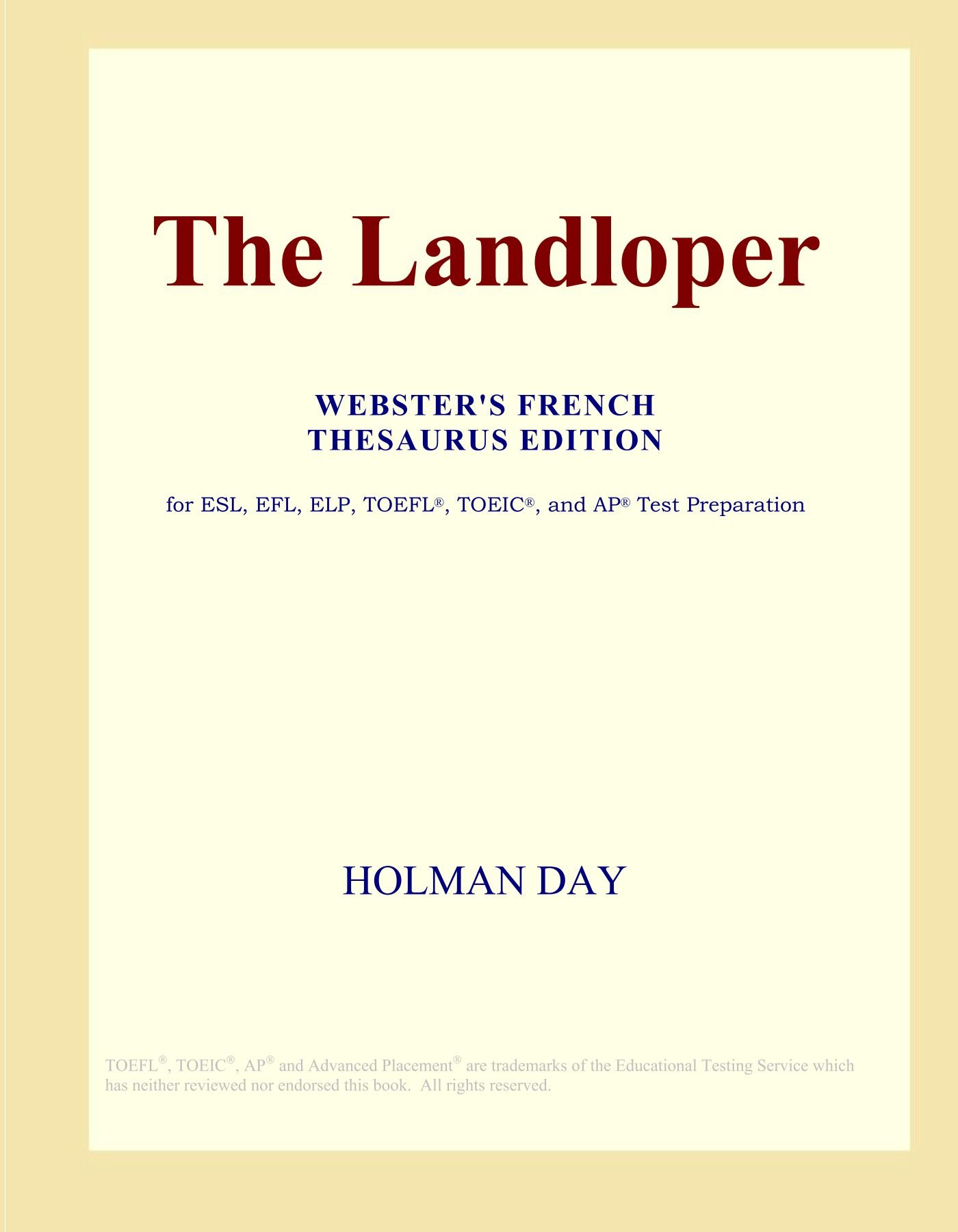The Landloper (Webster's French Thesaurus Edition)
