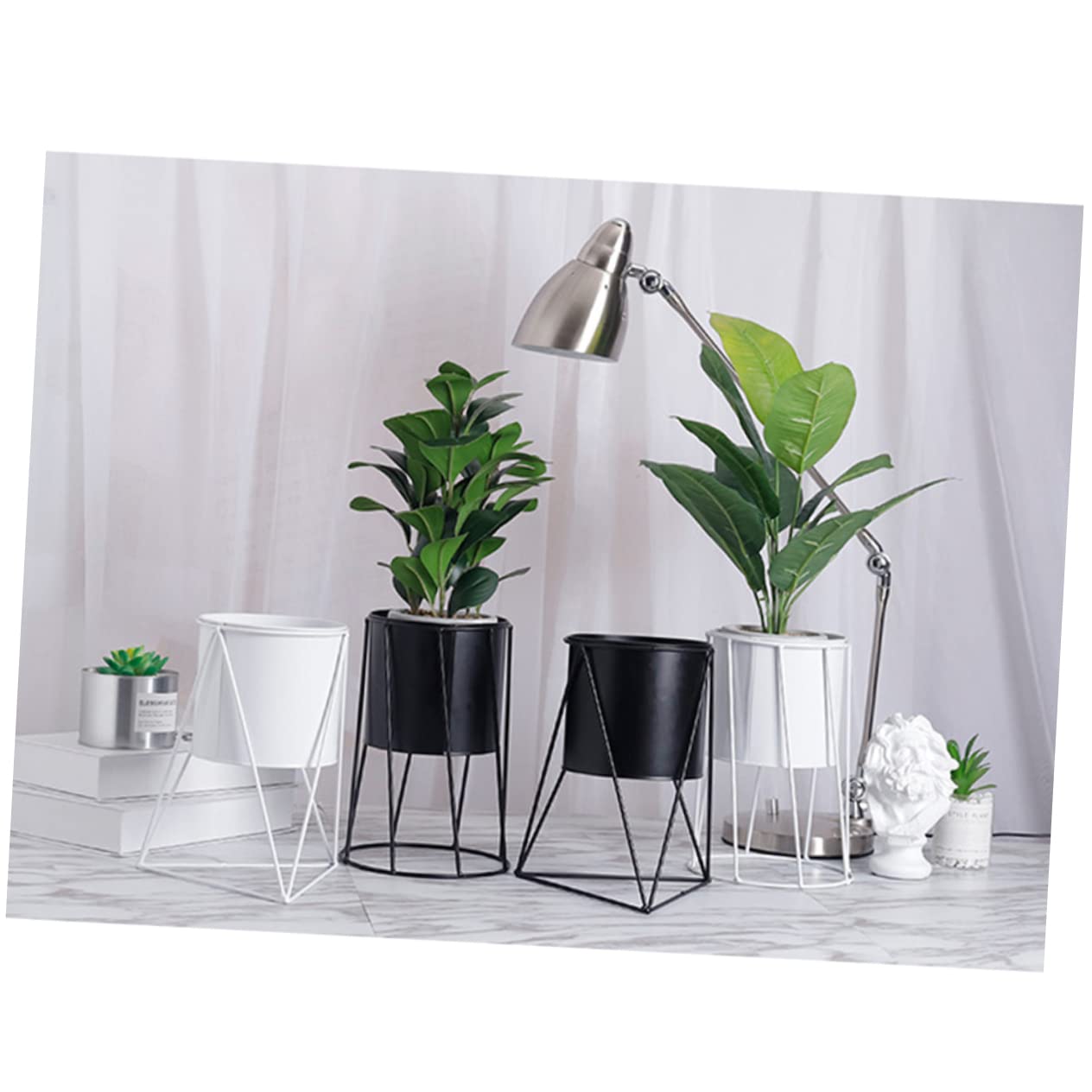 blumenstandStk Blumentopfhalterung Aus Metall Zimmerpflanzen Drinnen Leben Bonsaischalen Aus Metall Blumentopf Aus Metall Tischständer Pflanztöpfe Drinnen Anlage Weiß Kleiner Blumentopf
