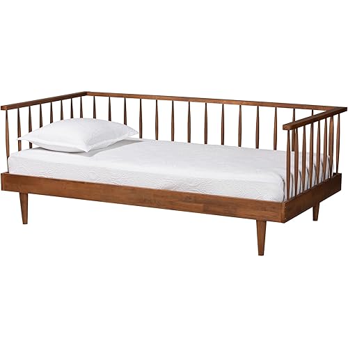 Baxton Studio Matilda Daybed, Twin, Ash Walnut