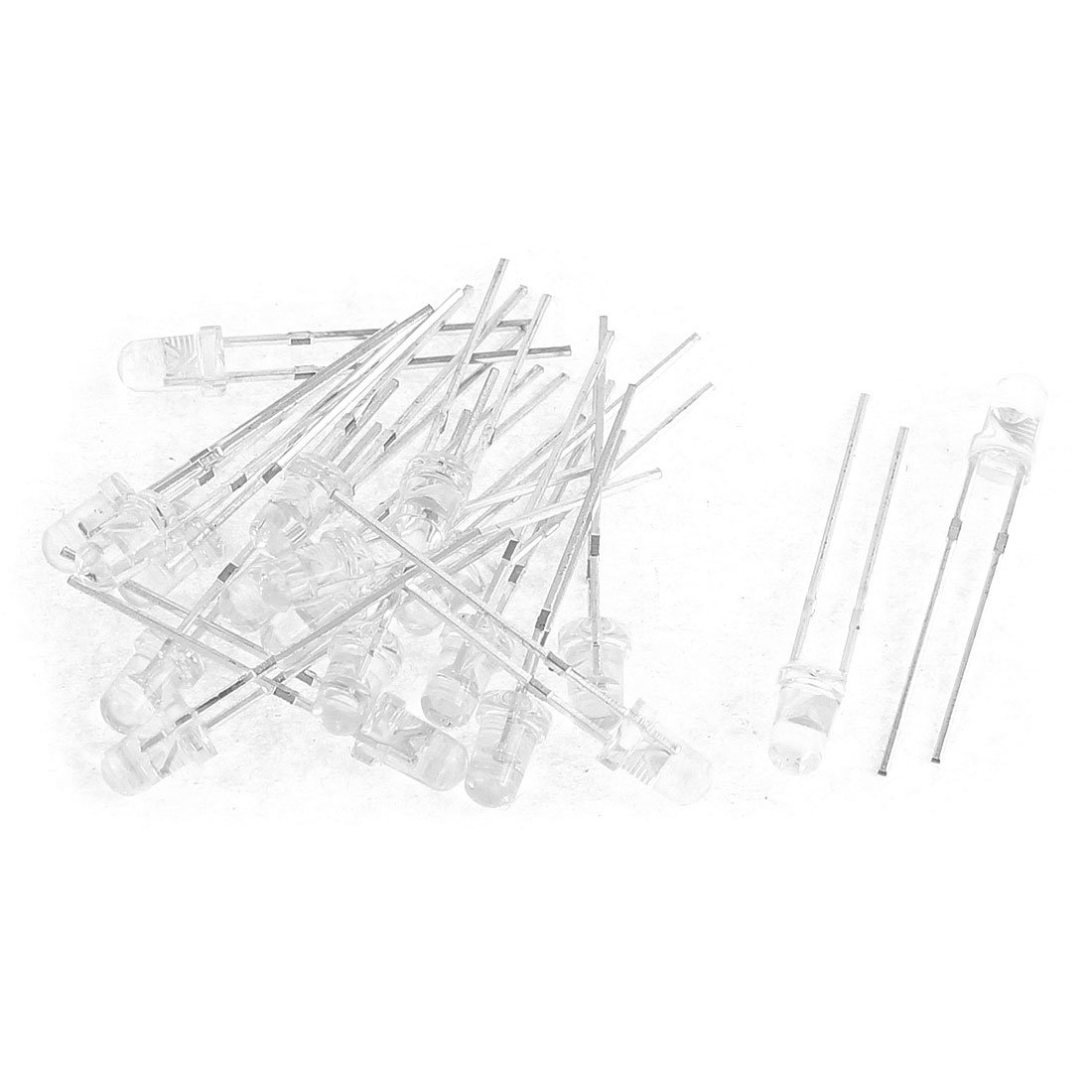 20pcs 3mm Diodes Tête Lentille Claire Diode Électroluminescente Jaune Lumière Schottky Diodes DIY Perles SUNBOOOYIN