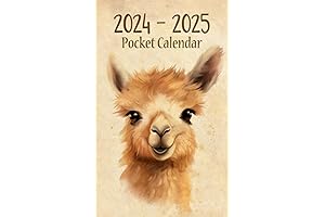 Vintage Llama Calendar 2024:Pocket Calendar for Purse: 2 Year Small Size