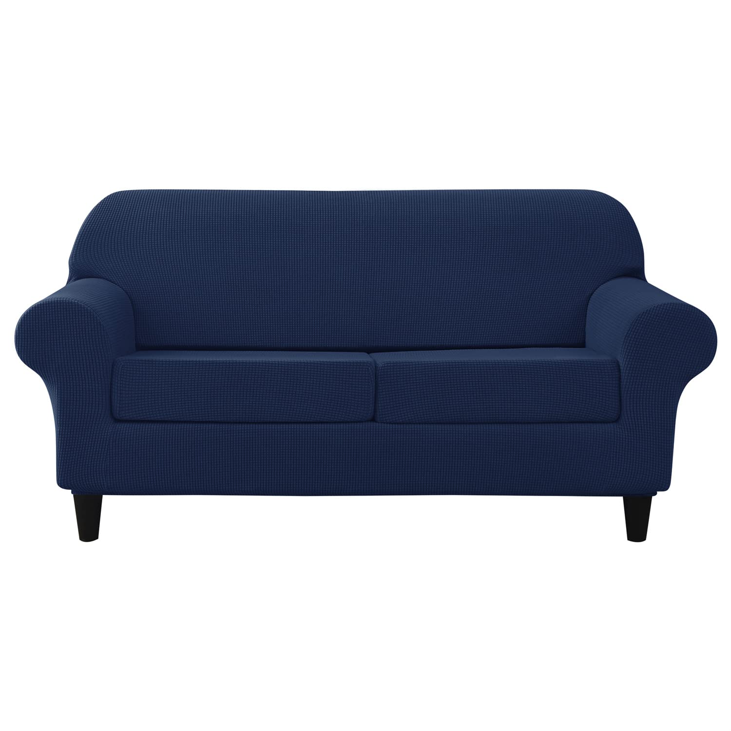 Housse de canapé Love Seat stretch polaire bleu pour protéger et rénover un canapé combiné