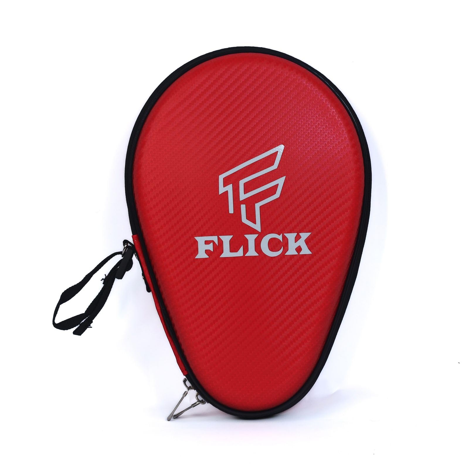 FLICK Fusion - Table Tennis Racket Hard CASE/Cover- Round| Shockproof Protective EVA-PU CASE- Stylish Design | Durable Product for TT Lovers| Assorted COLOURES. (Red)-image-17