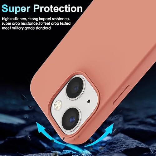 Miniatura 3 de YATWIN Funda 5 en 1 diseñada para iPhone 13 con 2 protectores de pantalla + 2 protectores de lente de cámara, silicona líquida, delgada, de goma