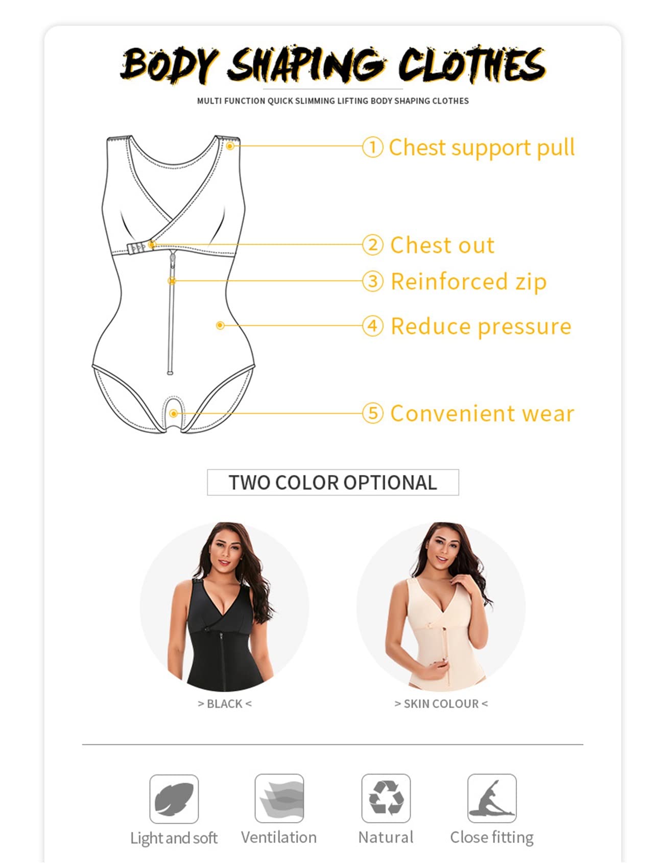 XANAYXWJ Pełne ciało dla kobiet z podnośnikiem łka Plus Size Body Shapewear Regulowany kombinezon z gorsetem do karmienia piersią